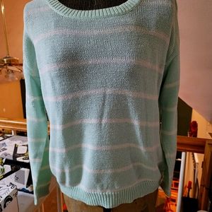 Mint Striped Sweater